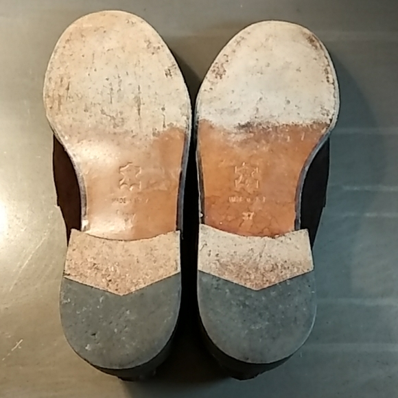 Giorgio Armani Suede Brown Italian Loafers Sz. 7 - Picture 5 of 6